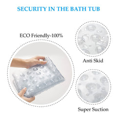 Extra Large Bath Mat Non Slip Bathtub Strong Suction Anti-Mold Rubber Shower Mat