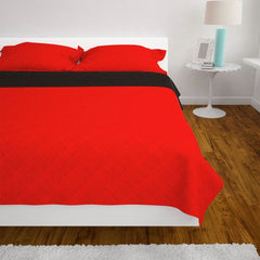 Double-sided Quilted Bedspread Red and Black