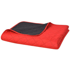 Double-sided Quilted Bedspread Red and Black