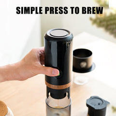 Portable Espresso Machine 9 Bar Pressure Rechargeable 2 in 1 Small Travel Coffee Maker