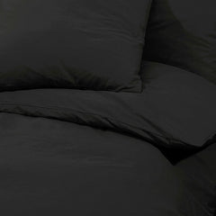 Duvet Cover Set Black Light-weight Microfiber