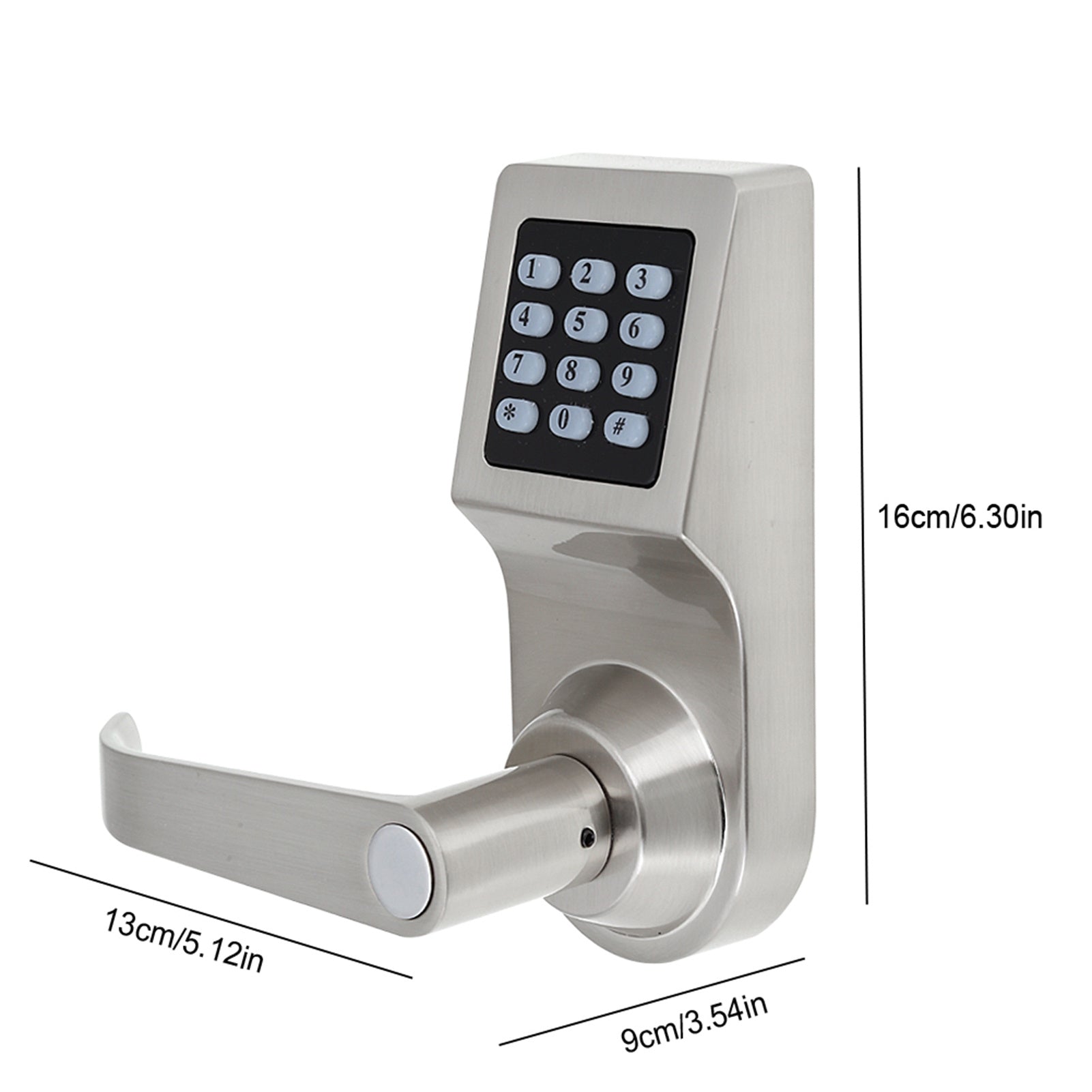 4-in-1 Electronic Door Lock Unlocked by Password RF Card Remote Control Key Home Security Entry