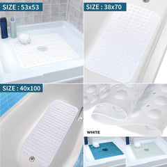 Extra Large Bath Mat Non Slip Bathtub Strong Suction Anti-Mold Rubber Shower Mat