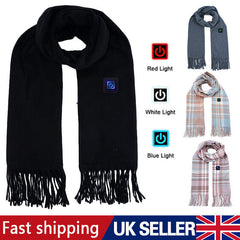 Smart Electric Heated Scarf Winter Neck Warmer Shawl USB Man Woman Designer HS