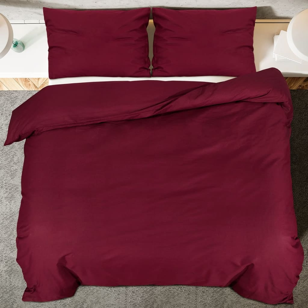 Duvet Cover Set Bordeaux Light-weight Microfiber