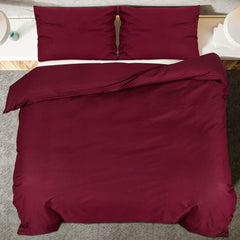 Duvet Cover Set Bordeaux Light-weight Microfiber