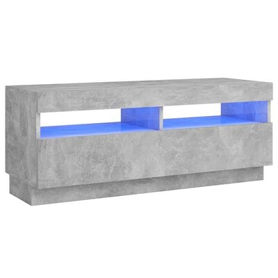 TV Cabinet with LED Lights Concrete Grey