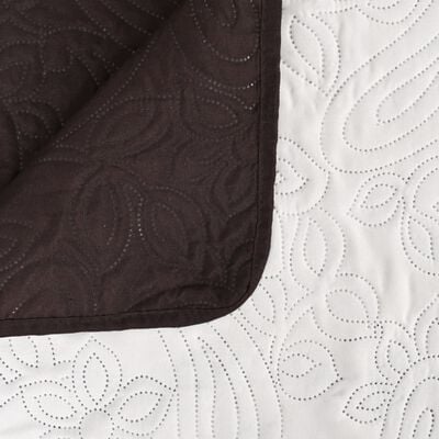 Double-sided Quilted Bedspread Cream and Brown